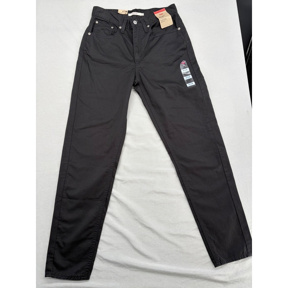 Levis 80s Mom Jeans Womens 27x30 Black High Rise Tapered Leg Denim Pants NEW